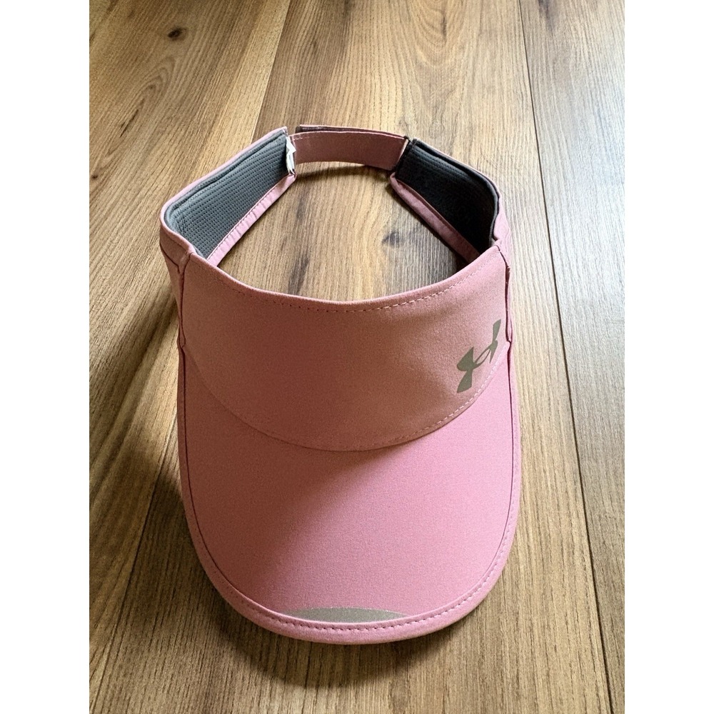 Under Armour Adjustable Visor Hat Pink Launch Run Golf Tennis